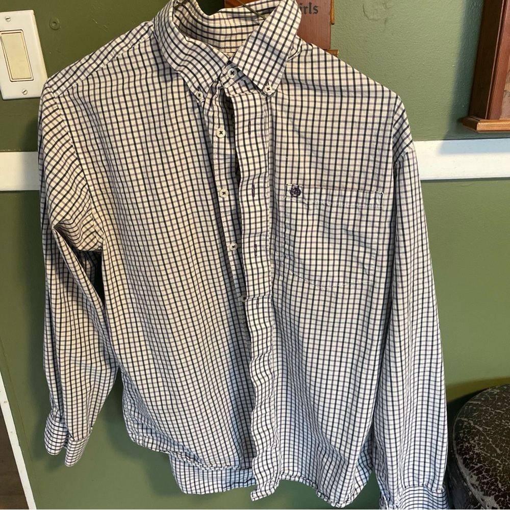 Men's Izod Classic Blue Checkered Shirt